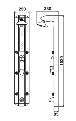 Схема душевой панели Gllon S2528