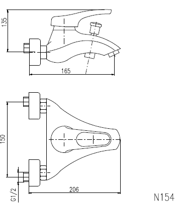 Схема смесителя SLEZAK RAV Nil N1541.5