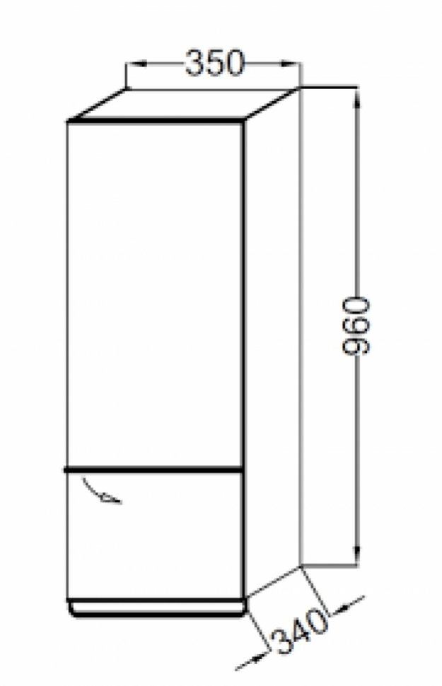 Шкаф-пенал Jacob Delafon Terrace 50 см EB1179D-S24 правый, жасмин сатин