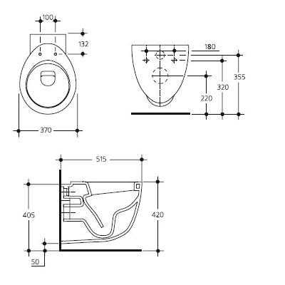 Схема подвесного унитаза Ideal Standard Small+ T305901