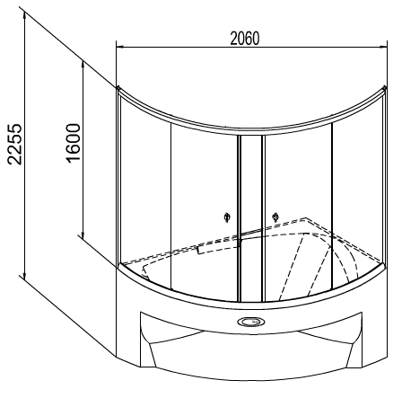 Схема шторки для ванны Радомир Астория