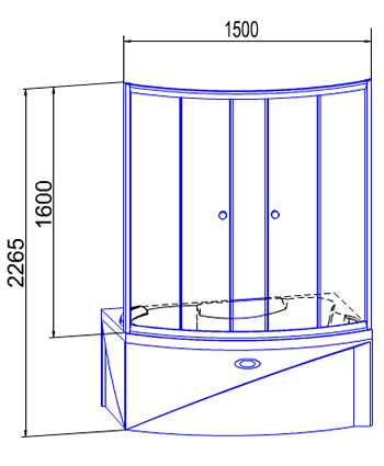 Схема шторки для ванны Радомир Бостон