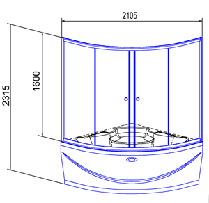Схема шторки для ванны Радомир Верона