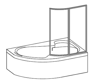 Схема шторки для ванной Rosa VSK2