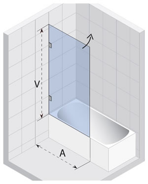 Схема шторки для ванны Riho Scandic S-108