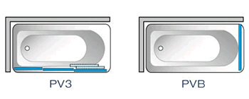 Схема шторки для ванной Roltechnik PV3