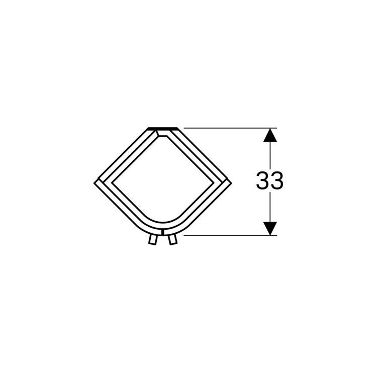 Тумба под раковину угловая Geberit Renova Nr.1 Comprimo, 43x31, светло-серый матовый [862133000]