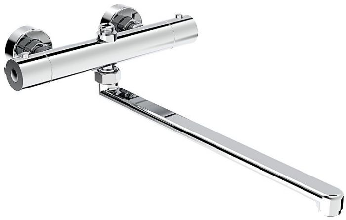 Смеситель для ванны Voda T1031 универсальный с термостатом цвет Хром