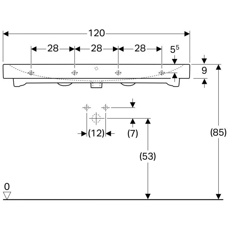 Раковина Geberit iCon, 124025000