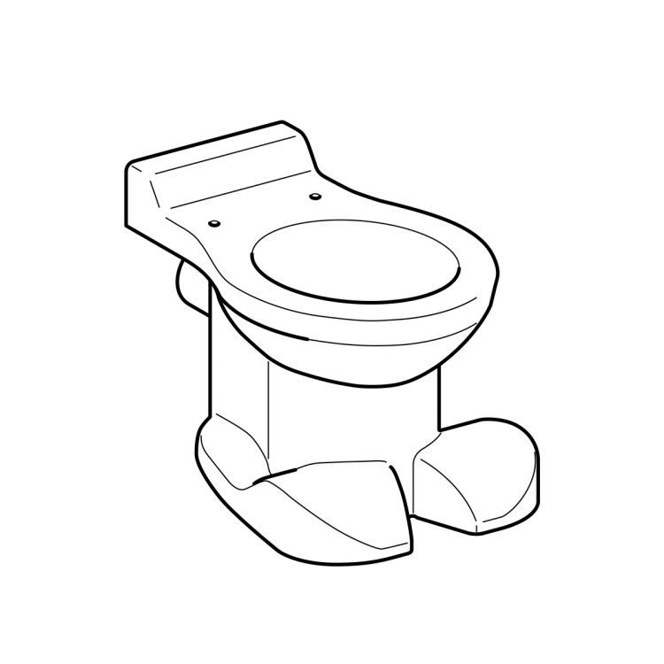 Унитаз Geberit Bambini напольный для детей 6л, горизонтальный выпуск, дизайн в виде львиной лапы [212000000]