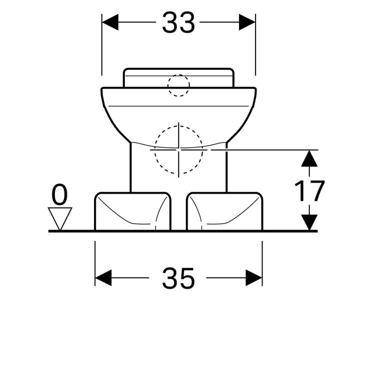 Унитаз Geberit Bambini напольный для детей 6л, горизонтальный выпуск, дизайн в виде львиной лапы [212000000]