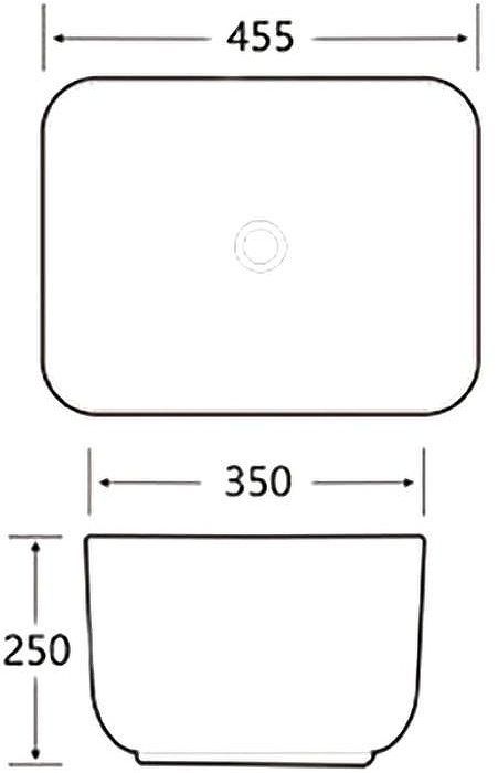 Раковина-чаша SantiLine 46 SL-1113MP Персиковая матовая