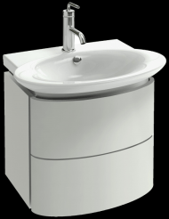 Тумба подвесная Presquile, цвет белый бриллиант, лак, 50 см, [EB1102-G1C]