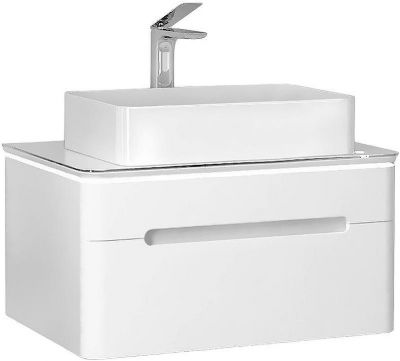 Тумба под раковину Jorno Shine 75 Shi.01.75/P/W подвесная Белая