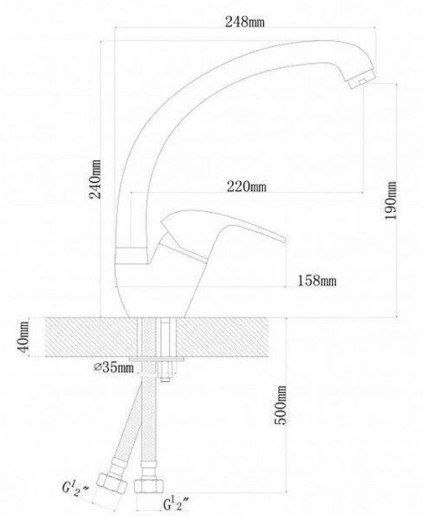 Смеситель для кухни Dr. Gans Рондо 319.02h.1123.405 цвет Терра Смеситель для кухни Dr. Gans Рондо 319.02h.1123.405 цвет Терра
