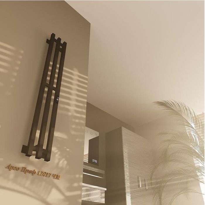 Электрический полотенцесушитель Altasan АргоПроф 120х17 АргоПроф12017ЧМ Черный муар