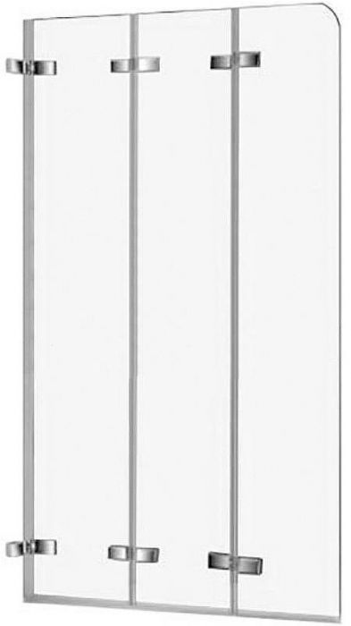 Шторка на ванну WeltWasser WW100 ZD3 75 10000000935 профиль Хром стекло прозрачное