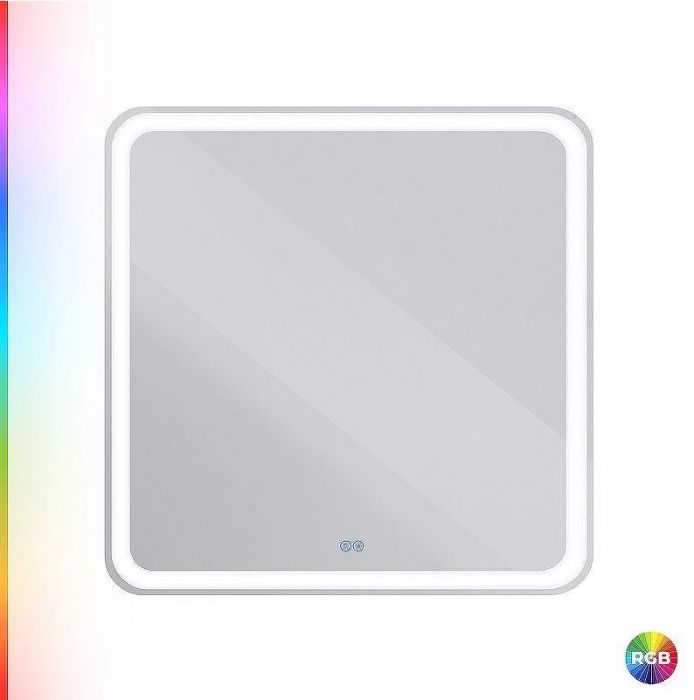 Зеркало Cezares Multicolore 80 CZR-SPC-MC-800-800-RGB-TCH с подсветкой с сенсорным выключателем и функцией памяти
