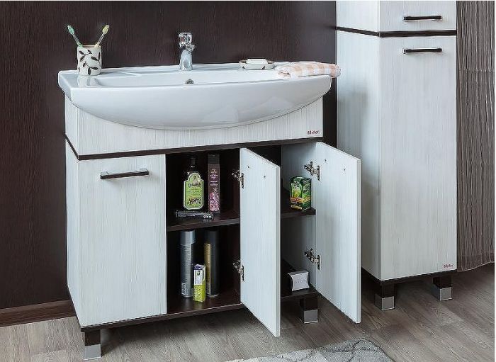 Тумба под раковину Sanflor Толедо 105 Н0000001282 Северное дерево светлое