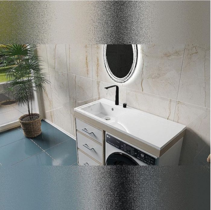 Раковина Maretti Umbria 110 L UM13SM36-844 с местом под стиральную машину Белая