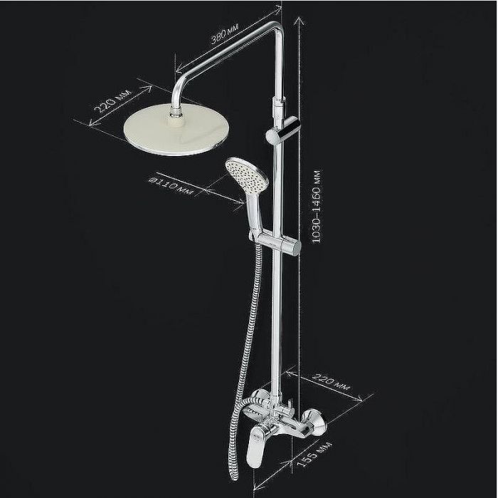 Душевая система AM.PM Sunny F0785C800 Хром
