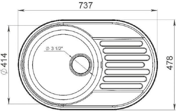 Кухонная мойка GranFest Quarz GF-Z18 Бежевая