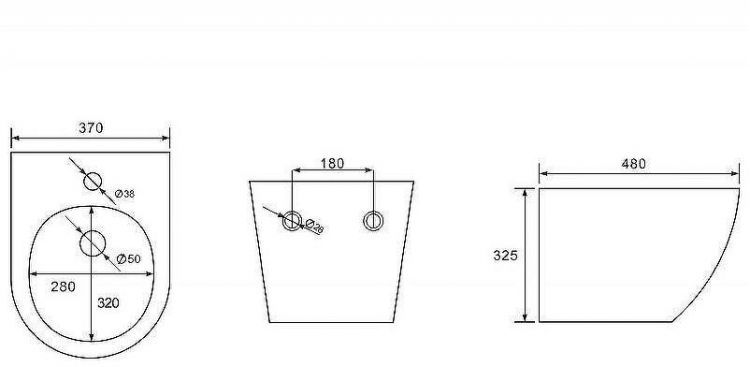 Биде Abber Bequem AC1150MW подвесное Белое матовое
