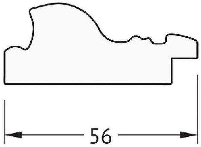 Зеркало Evoform Definite 154х74 BY 3329 в багетной раме - Виньетка состаренная бронза 56