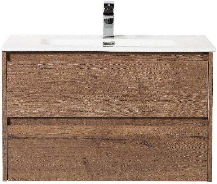 Тумба под раковину BelBagno Kraft 80 KRAFT-800-2C-SO-RT подвесная Rovere Tabacco