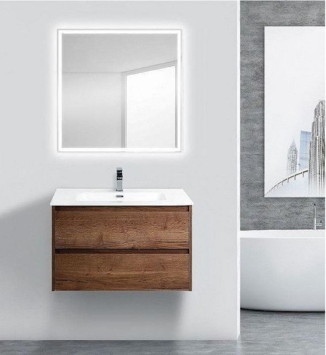 Тумба под раковину BelBagno Kraft 80 KRAFT-800-2C-SO-RT подвесная Rovere Tabacco