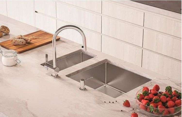 Кухонная мойка Alveus Kombino 40 SAT-90 450x400x195 1100236 Сатинированная сталь