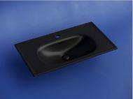 Раковина накладная CERAMICANOVA Sabo с отверстием под смеситель черный матовый CN13002MB