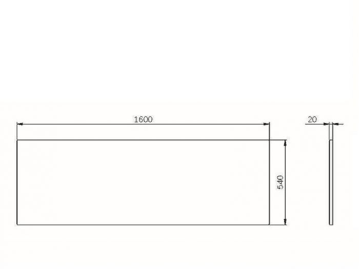 Фронтальная панель для ванны AM.PM Func 160 W84A-160-070W-P Белая