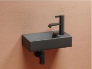 Умывальник CERAMICANOVA Element подвесной прямоугольный (чаша слева, отверстие под смеситель справа) цвет темный антрацит матовый CN6051LMDH