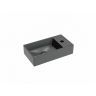 Умывальник CERAMICANOVA Element подвесной прямоугольный (чаша слева, отверстие под смеситель справа) цвет темный антрацит матовый CN6051LMDH