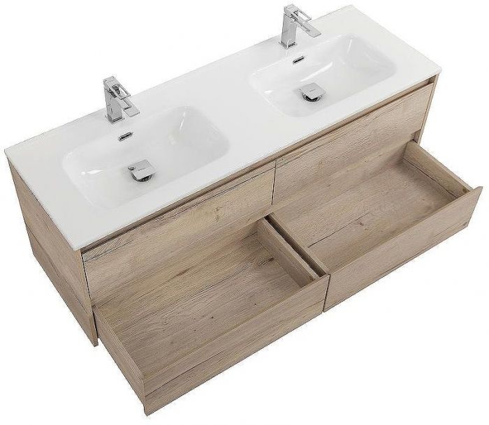 Тумба под раковину BelBagno Kraft 120 KRAFT-1200-4C-SO-2-RGB подвесная Rovere Galifax Bianco