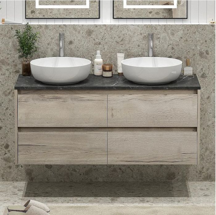 Тумба под раковину BelBagno Kraft 120 KRAFT-1200-4C-SO-2-RGB подвесная Rovere Galifax Bianco