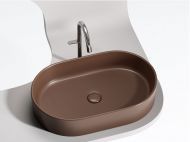 Умывальник CERAMICANOVA Element чаша накладная овальная (цвет Темно-Коричневый Матовый) CN6048MDB