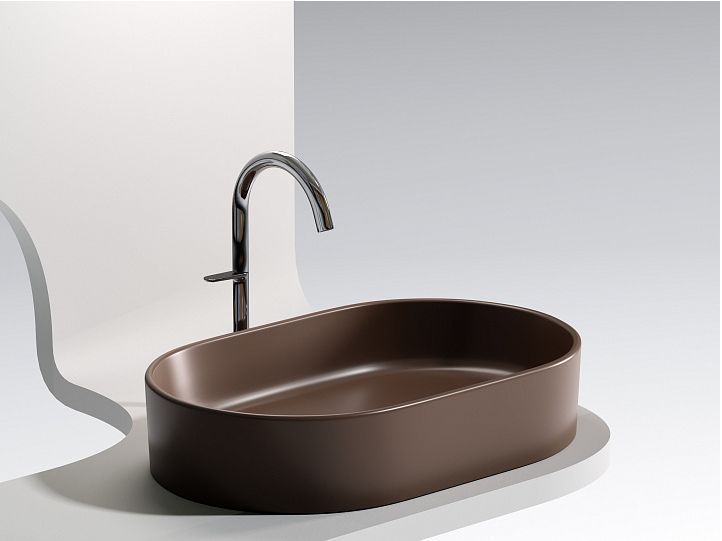Умывальник CERAMICANOVA Element чаша накладная овальная (цвет Темно-Коричневый Матовый) CN6048MDB Умывальник CERAMICANOVA Element чаша накладная овальная (цвет Темно-Коричневый Матовый) CN6048MDB