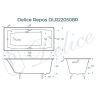 Чугунная ванна Delice Repos 170х70 DLR220508R с ручками без антискользящего покрытия