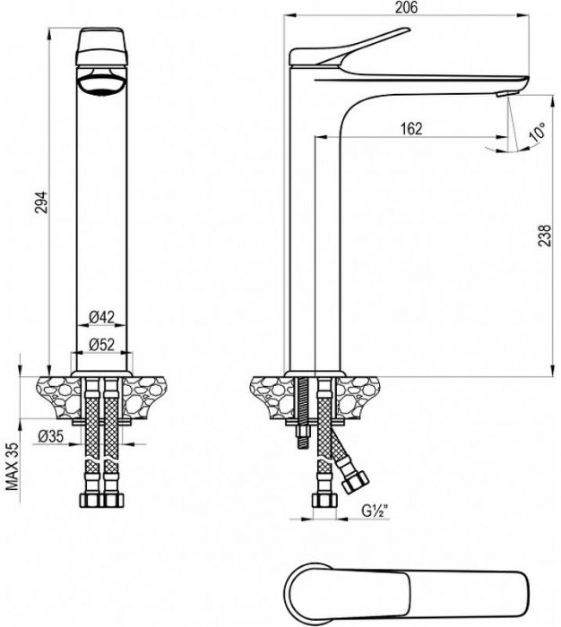 Смеситель для раковины Lemark Ortus LM11309C цвет Хром