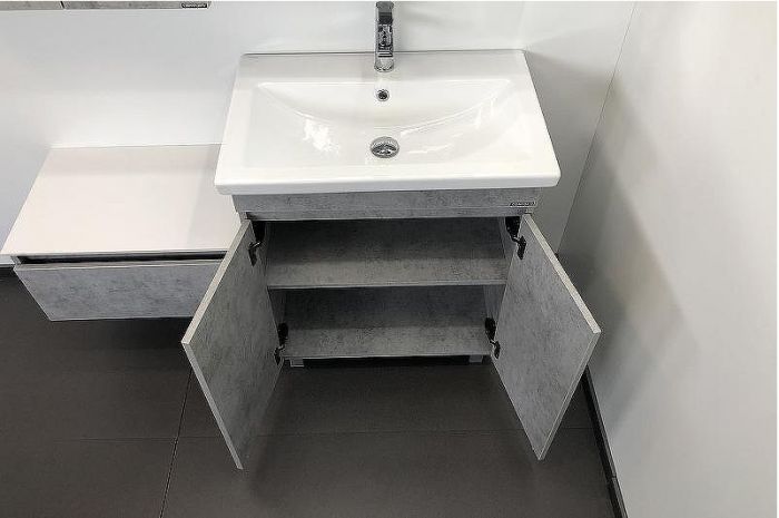 Тумба с раковиной Comforty Осло 70НД 00-00006117 Бетон светлый
