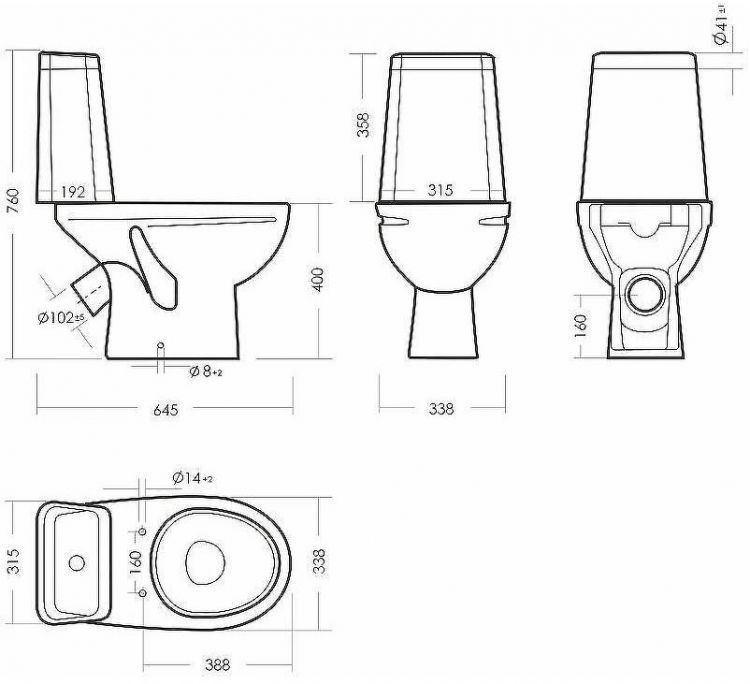 Унитаз компакт Sanita Марс WC.CC/Mars/2-DM.Rim/WHT.G/S1 с бачком и сиденьем Микролифт