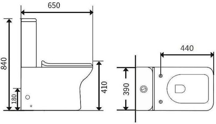 Унитаз компакт Agger AT02000 с бачком и сиденьем Микролифт