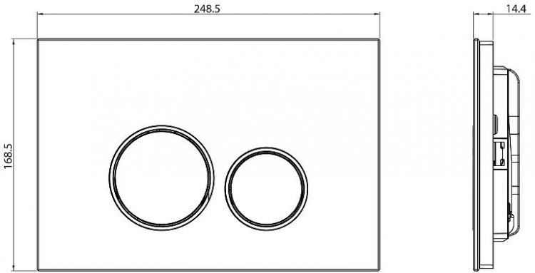 Клавиша смыва Charus Bagliore FP.330.AQUABLUE.10 цвет Лазурно-Синий