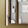 Зеркальный шкаф SANCOS для ванной комнаты SANCOS Mirror 690x150х740 мм, с LED подсветкой, цвет дуб чарльстон, с розеткой, MI70ECH