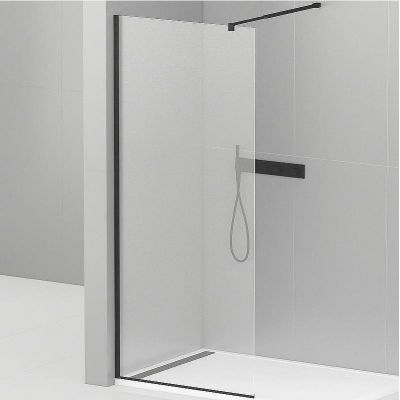 Душевая перегородка Cezares Liberta 115 LIBERTA-L-1-115-C-NERO профиль Черный матовый стекло прозрачное