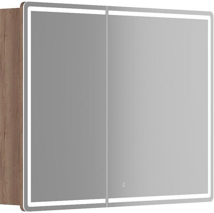 Зеркальный шкаф Sancos Mirror 100 MI100EG с подсветкой Дуб галифакс натуральный