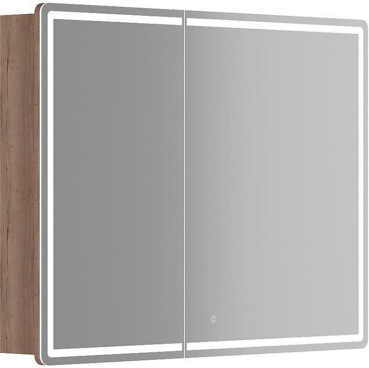 Зеркальный шкаф Sancos Mirror 100 MI100EG с подсветкой Дуб галифакс натуральный