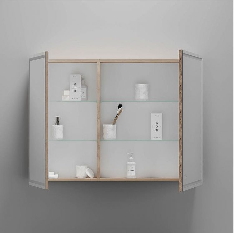 Зеркальный шкаф Sancos Mirror 100 MI100EG с подсветкой Дуб галифакс натуральный